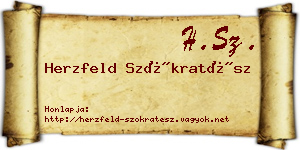 Herzfeld Szókratész névjegykártya